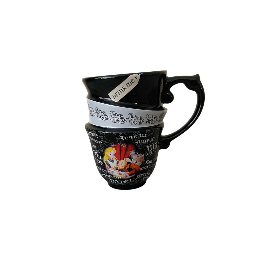 Disney Parks Alice In Wonderland Drink Me Triple Stacked Ceramic Mug